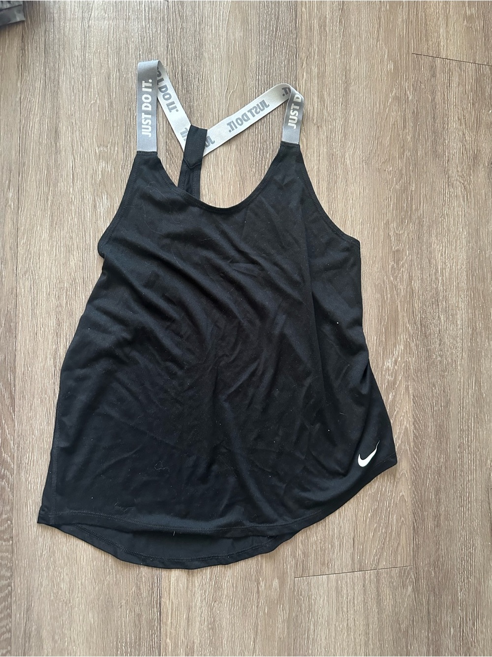 Nike Black Tank Top with Gray Branded Straps